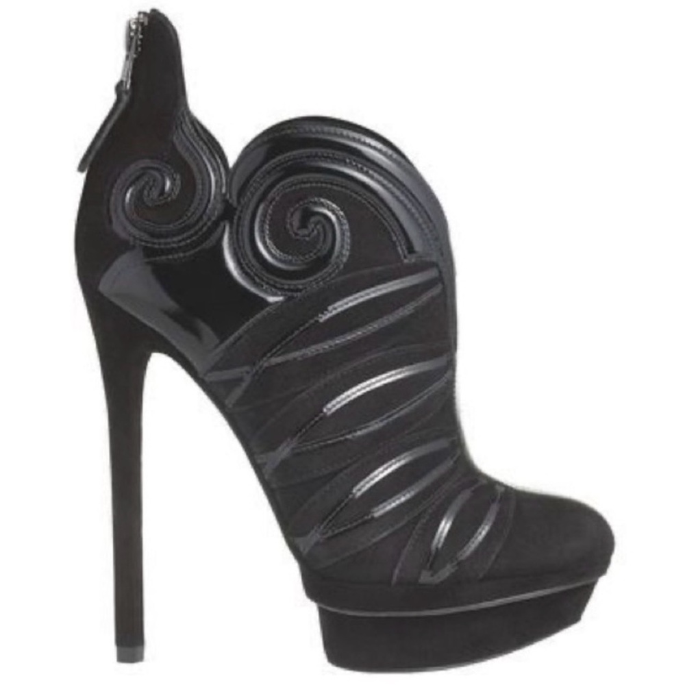 ⭐️2x HOST PICK!⭐️ BNIB Brian Atwood Figara Suede & Patent Platform Booties 8.5